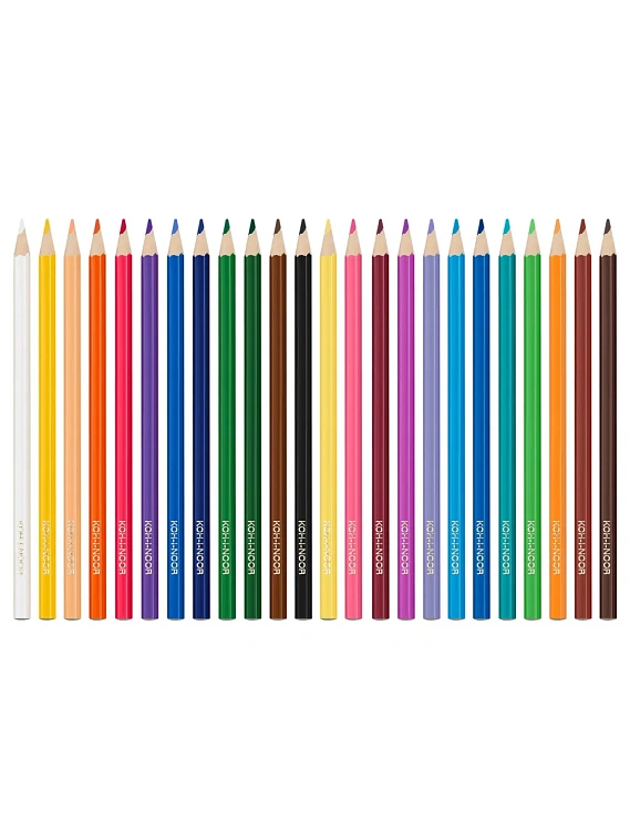 Набор карандашей цветные Koh-I-Noor "RED LION", 24 цв, картон.упак. с подвесом 606x758